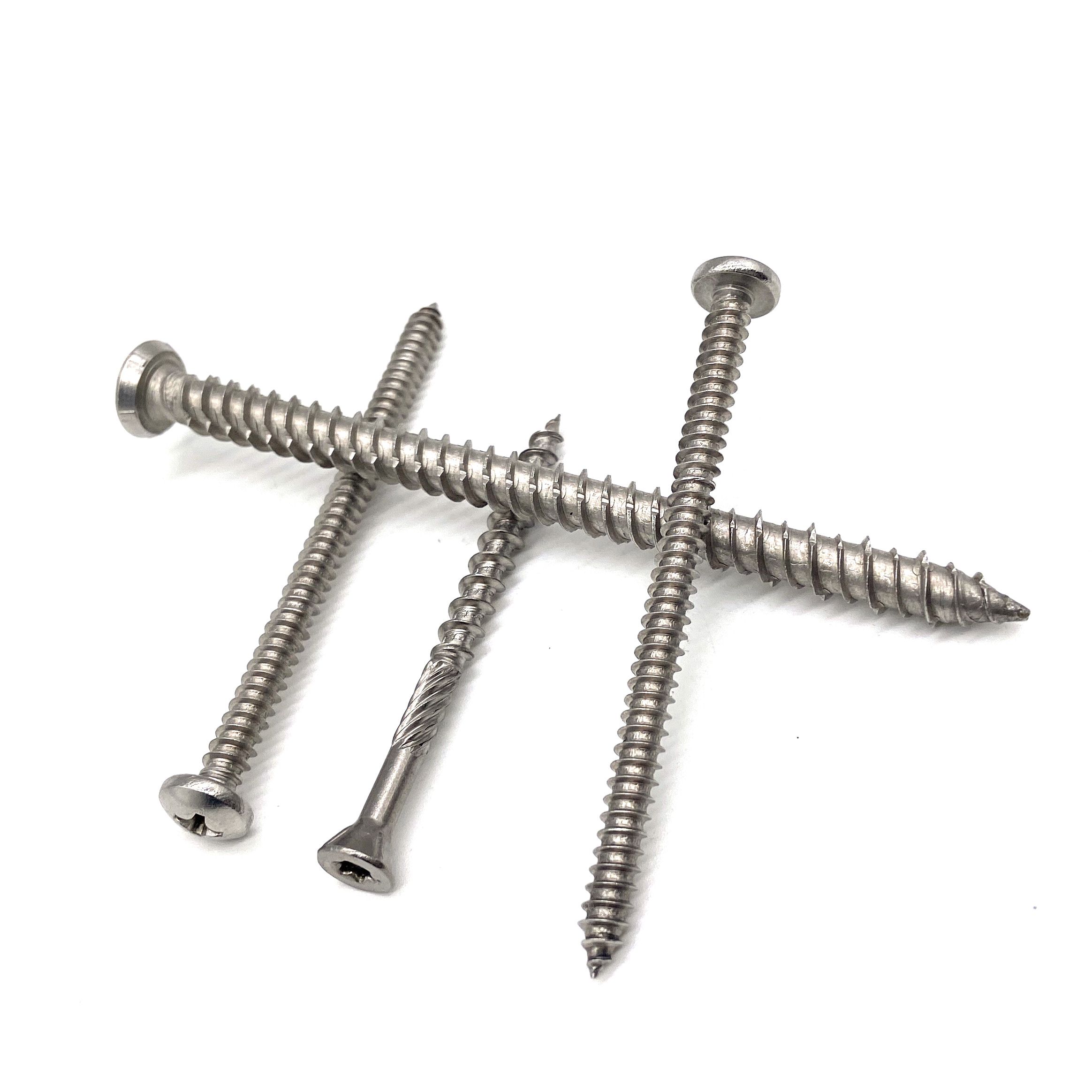 Astm A574 M5 Cross Flat Head Deck 316 Stainless Steel Self Tapping Screw
