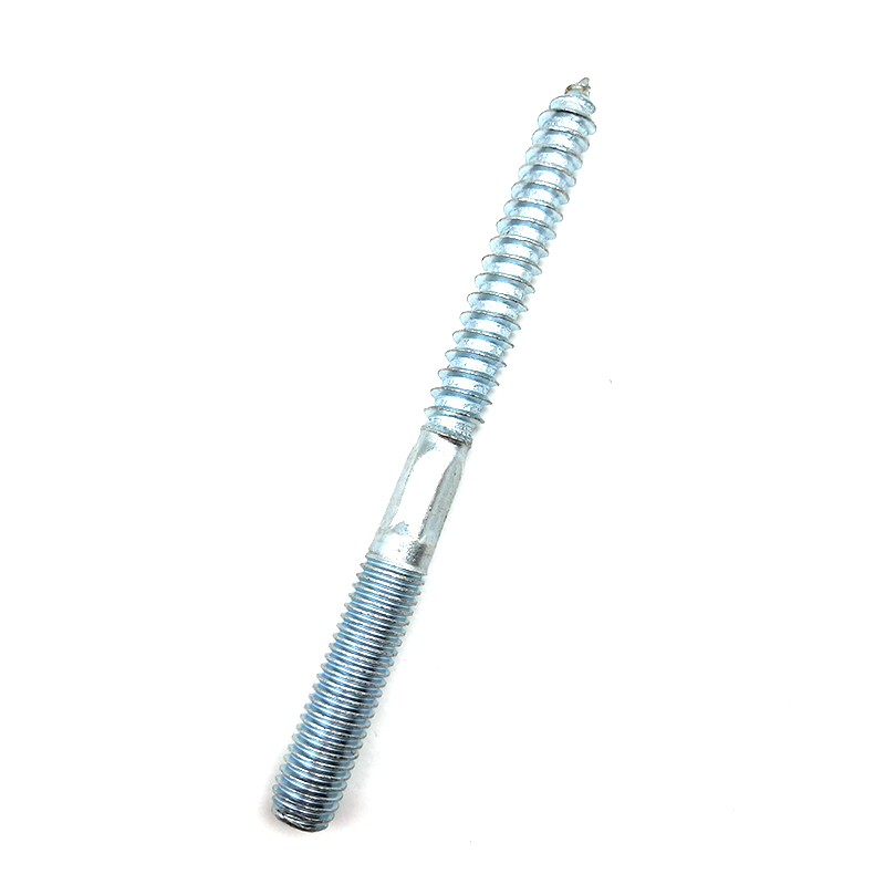 Carbon Steel Zinc Plated Double Thread Stud with Wood Screw Thread