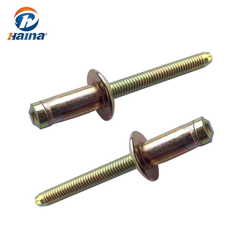Color Zinc Plated Carbon Steel Hemlock Blind Rivet for Automotive And Railway Industry
