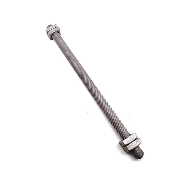 Carbon Steel 5/8 HDG Double End Arming Bolt with Square Nuts for Tower And Hardware of Transimission Lines