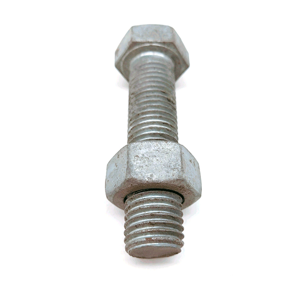 Grade 5.8 M10 M12 M14 Carbon Steel HDG Hex Bolt And Nut for Power