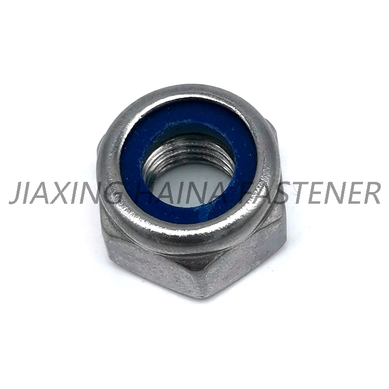 DIN958 Stainless Steel SS304 / 316 Hex Head Nylon Insert Locked Nut