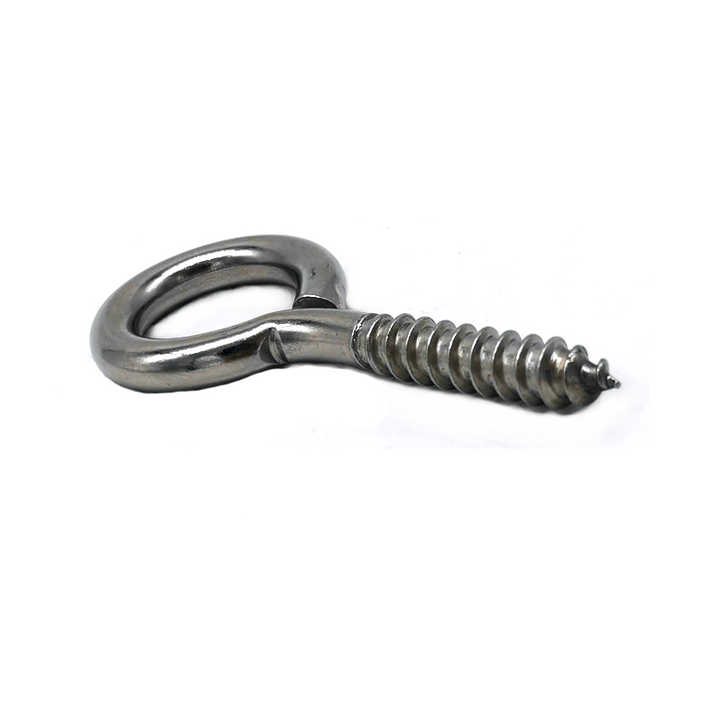 China Supplier M4 M5 Small Stainless Steel Eyelets Screw Hooks Self Tapping Lag Eye Screw