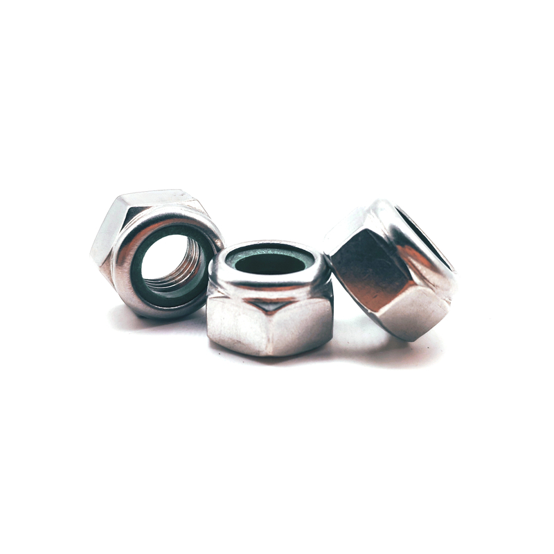 DIN985 Stainless Steel Hexagon Thick Nylon Lock Nuts with Nonmetallic Insert