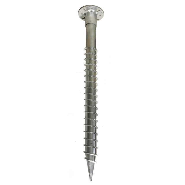 Adjustable Ground Anchors Foundation Pile Galvanized Solar Ground Screw 