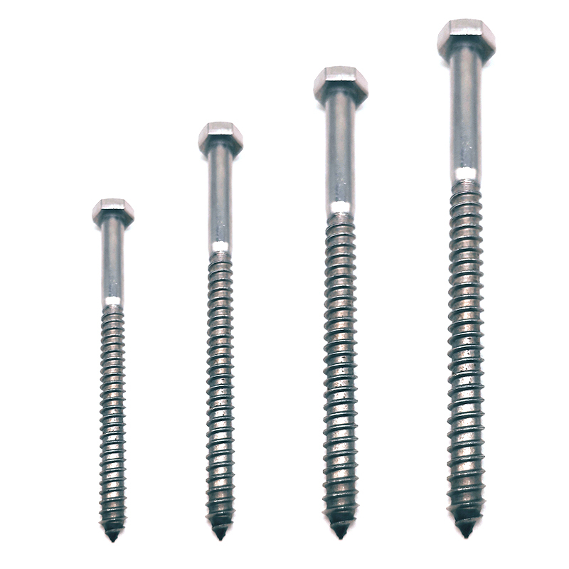 DIN571 SS304 SS316 Self Tapping Stainless Steel Hexagon Head Wood Screws