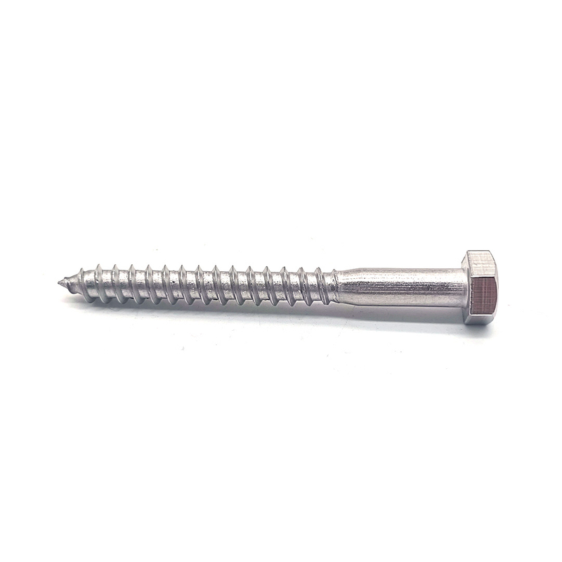 High Quality DIN571 Stainless Steel 304 Hex Head Coach Screws Wood Screws