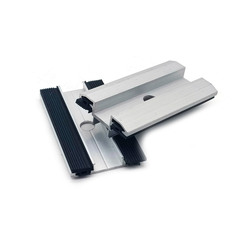 Extruded Aluminum Mid Clamp for PV Solar Mounting Structure Thin Film Mid Clamp