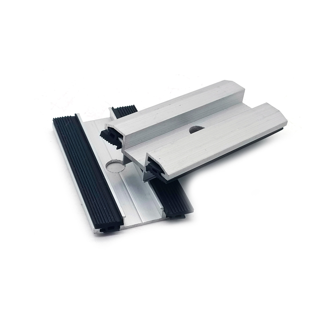 Extruded Aluminum Mid Clamp for PV Solar Mounting Structure Thin Film Mid Clamp