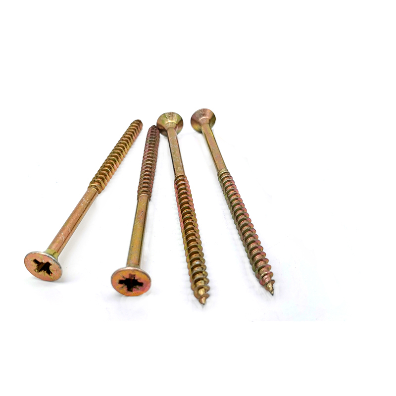 Carbon Steel Yellow Zinc DIN7982 Countersunk Head Self Tapping Screws with Pozidriv Cross