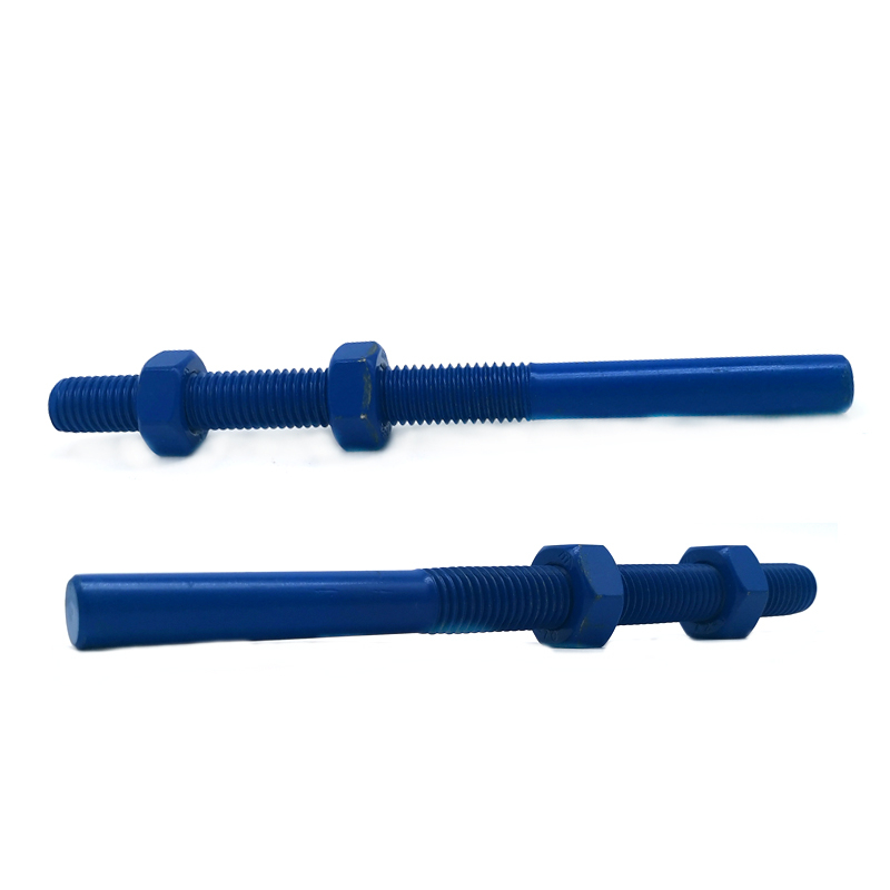 Teflon Carbon Steel One Sided Threaded Stud Rod Bolts with Nuts 