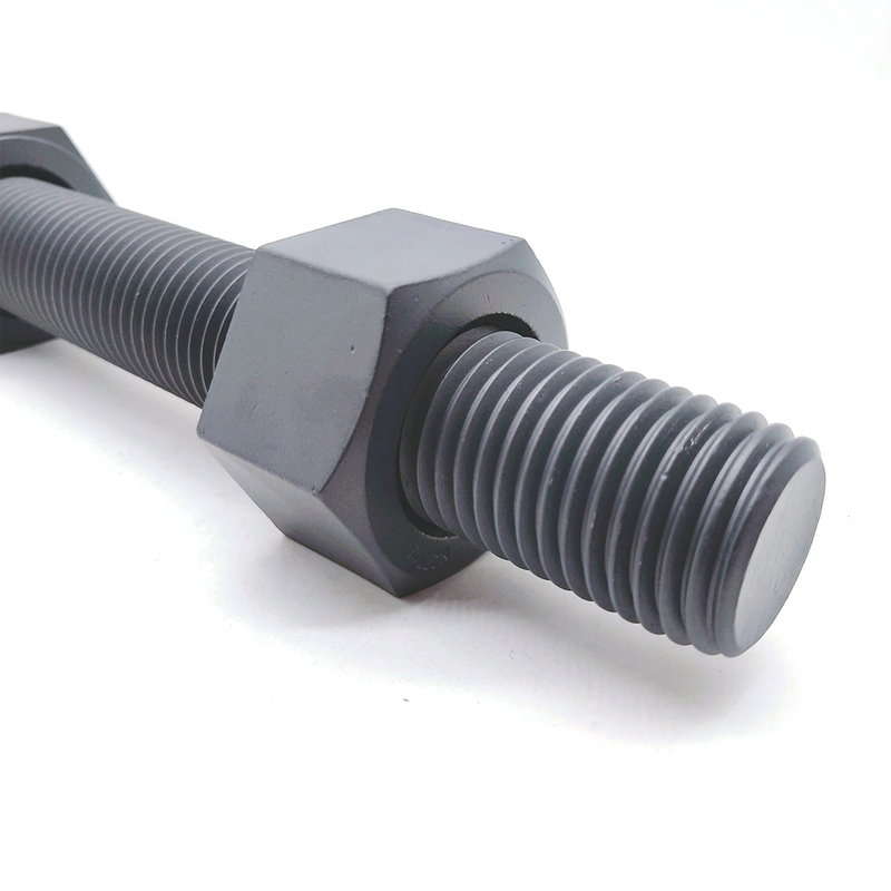 Black Carbon Steel Wholesale Teflon Coated Bolts Full Threaded Rod Stud