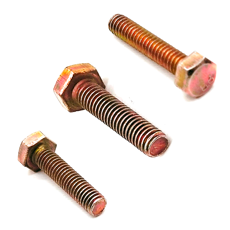 DIN933 Carbon Steel Gr8.8 Color Zinc Plated Hexagon Bolt Hex Head Bolt