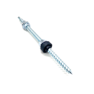 Carbon Steel C1022 Dowel Screw Hanger Bolts with Three Flange Nuts for Wood