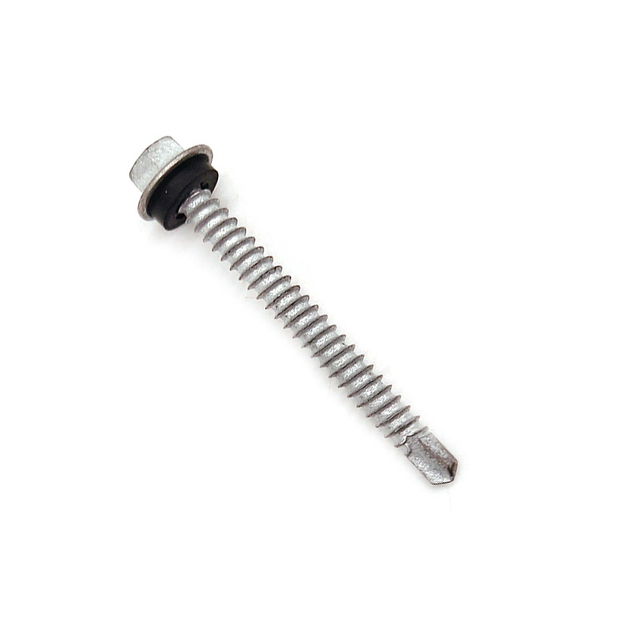 Chinese Factory Mechanical Galvanized Carbon Steel Hexagon Flange Head Self Drilling Screw