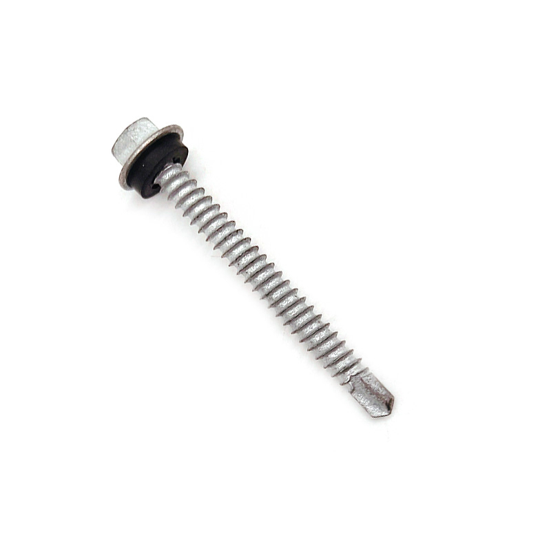Chinese Factory Mechanical Galvanized Carbon Steel Hexagon Flange Head Self Drilling Screw