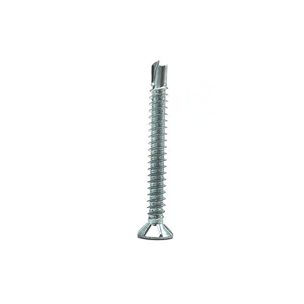 Blue White Zinc Plated Carbon Steel Cross Recessed Countersunk Head DIN7504P Self Drilling Screws