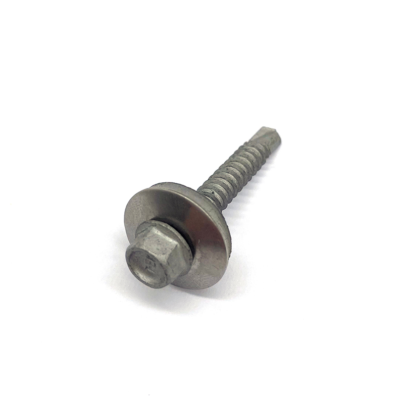Stainless Steel SS316+SCM435 Hex Flange Head Photovoltaic Self Drilling Bi-metal Screw with EPDM Washer