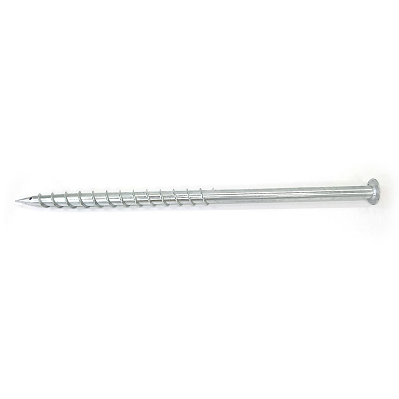 Solar Ground Mount Long Round Flange Head Earth Foundation Pile Ground Screws