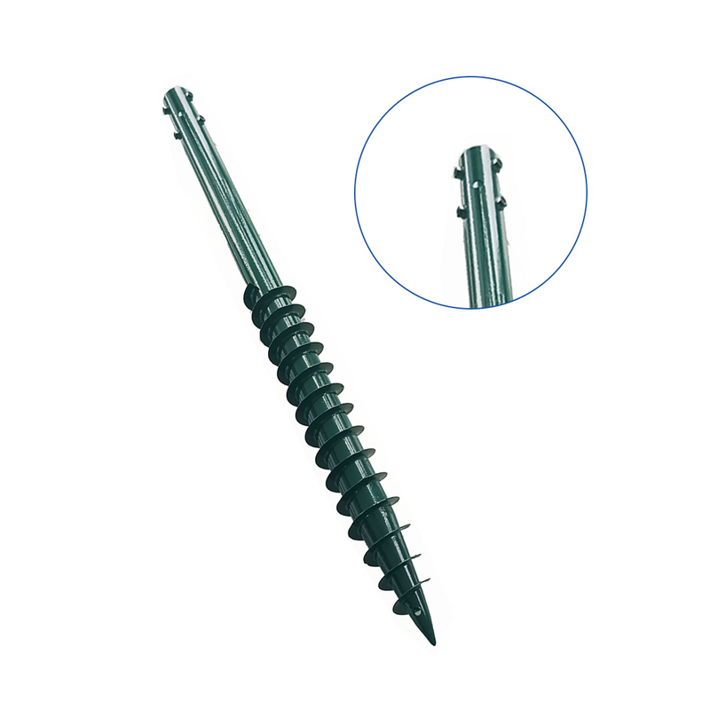 Factory Customized Spray Green Q235B Q355B N Series Solar Anchor Foundation Ground Screw 
