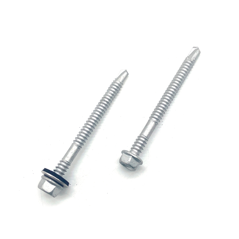 Stainless Steel 304+410 Hexagon Flange Drilling Bi-Metallic Screw With EPDM Washer