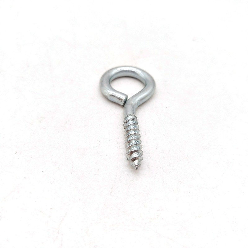 Carbon Steel Blue White Zinc Coated Self Tapping Eye Hook Screw with Wood Thread