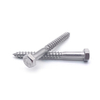 High Quality DIN571 Stainless Steel 304 Hex Head Coach Screws Wood Screws
