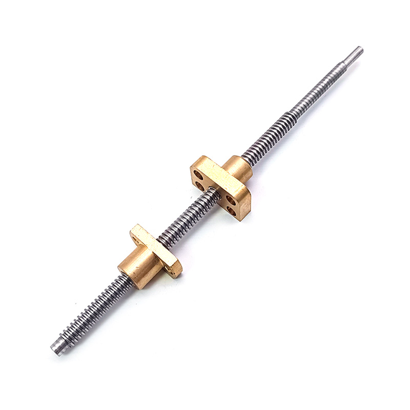 Stainless Steel Adjusted ACME Trapezoidal Thread Rod Shaft With Brass Nut