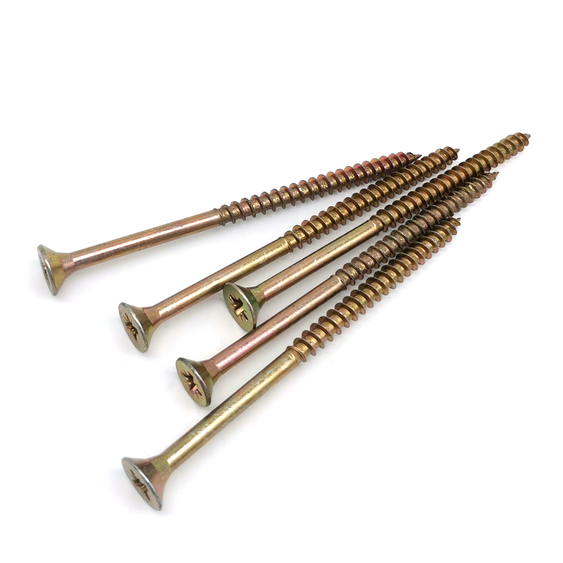 Carbon Steel Yellow Zinc DIN7982 Countersunk Head Self Tapping Screws with Pozidriv Cross