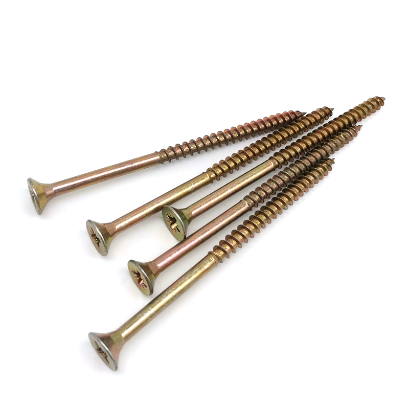 Carbon Steel Yellow Zinc DIN7982 Countersunk Head Self Tapping Screws with Pozidriv Cross