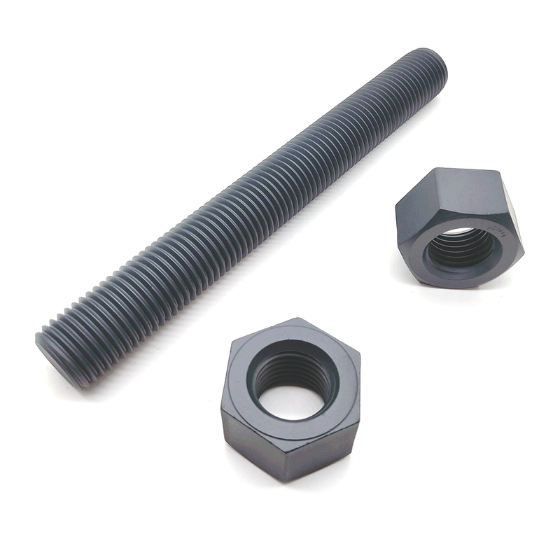 Black Carbon Steel Wholesale Teflon Coated Bolts Full Threaded Rod Stud