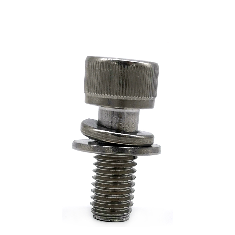 A2-70 DIN912 Stainless Steel SS304 SS316 Socket Head Knurled Machine Cap Screws With Washer