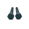 Black Knurled Neck Carbon Steel Half Thread Hexagon Bolts