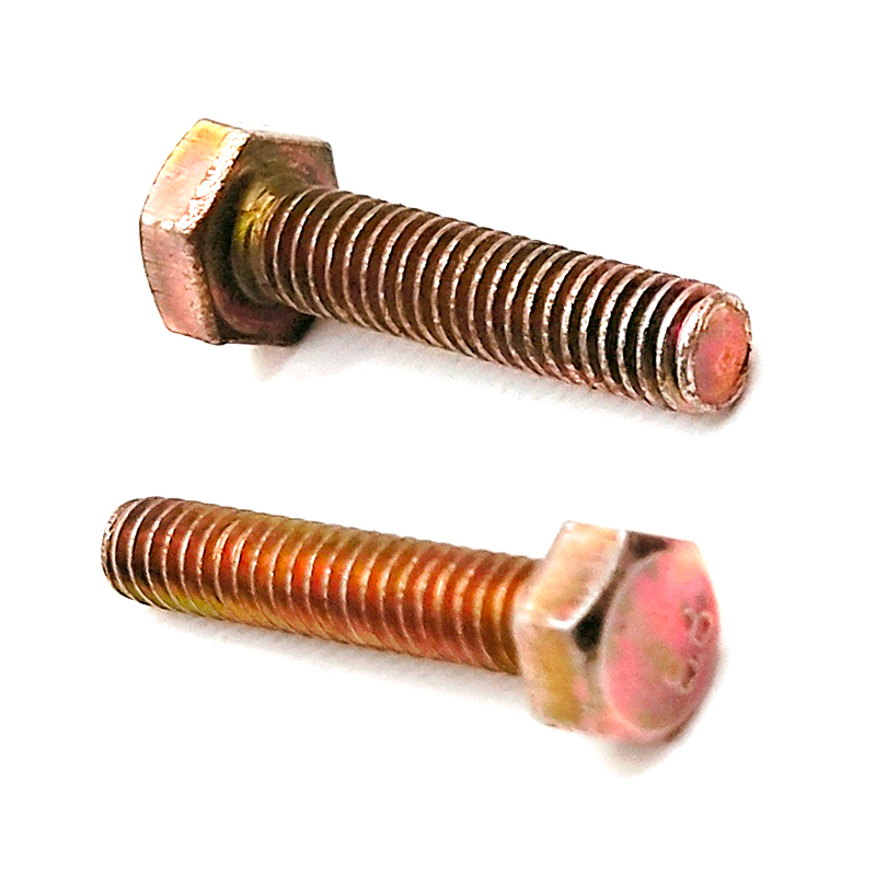 DIN933 Carbon Steel Gr8.8 Color Zinc Plated Hexagon Bolt Hex Head Bolt
