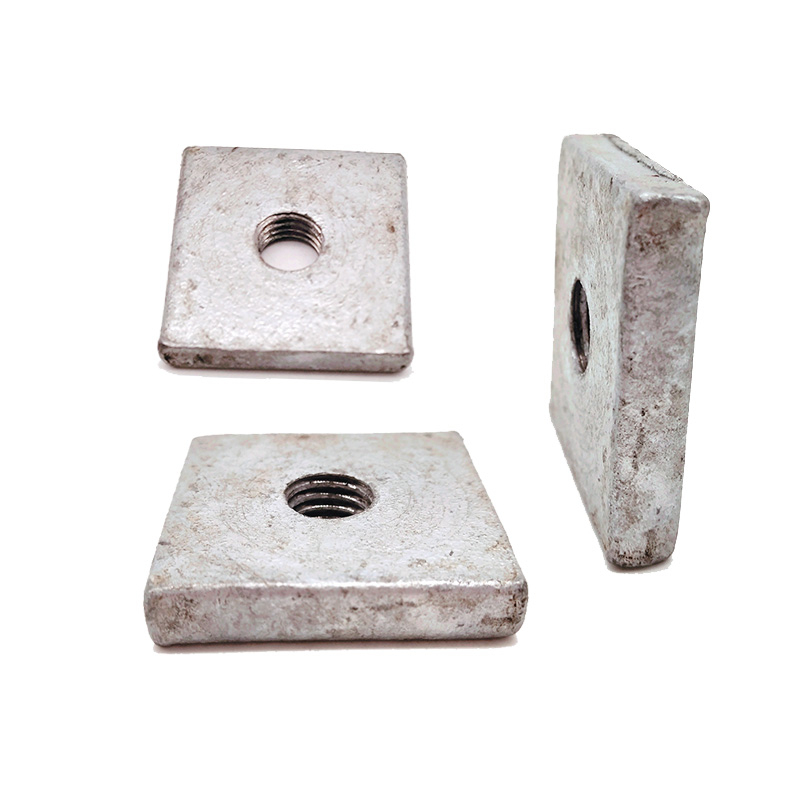 M6 M8 M10 M12 Carbon Steel HDG Stamping Square Thin Nut