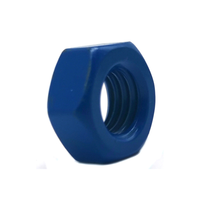 ASTM A194 Grade 2H Teflon PTFE Blue Hex Heavy Nut 