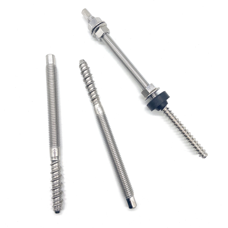 304 316 Stainless Steel Screw Dowel Double Head Hanger Bolts in Solar Mounting