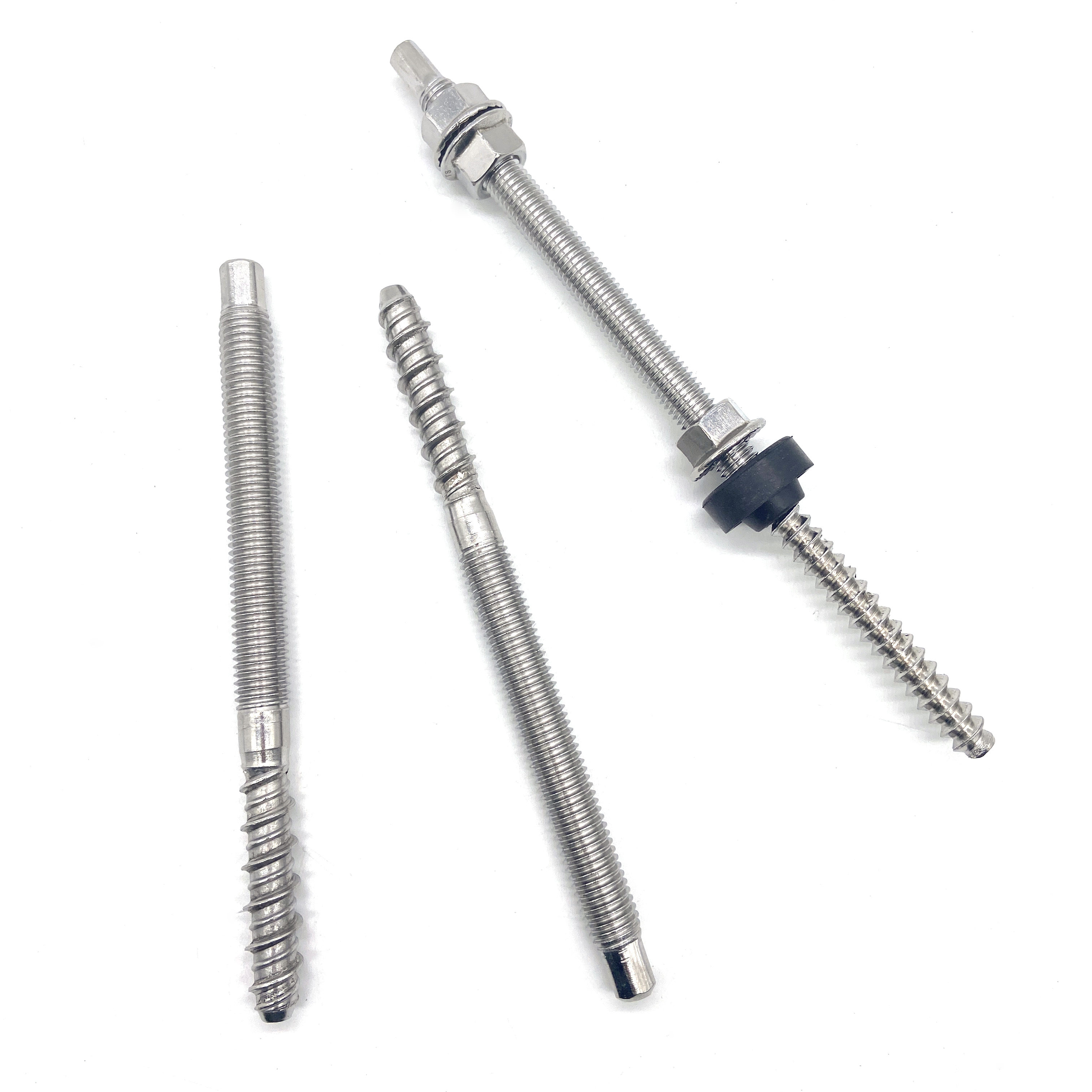 304 316 Stainless Steel Screw Dowel Double Head Hanger Bolts in Solar Mounting
