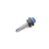 Carbon Steel Blue Paint Hex Flange Head Short Drilling Screws with EPDM Washer