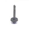 Stainless Steel SS316+SCM435 Hex Flange Head Photovoltaic Self Drilling Bi-metal Screw with EPDM Washer