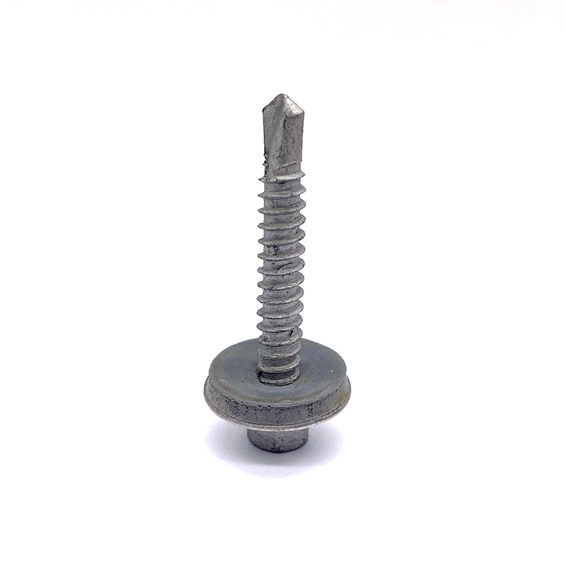 Stainless Steel SS316+SCM435 Hex Flange Head Photovoltaic Self Drilling Bi-metal Screw with EPDM Washer