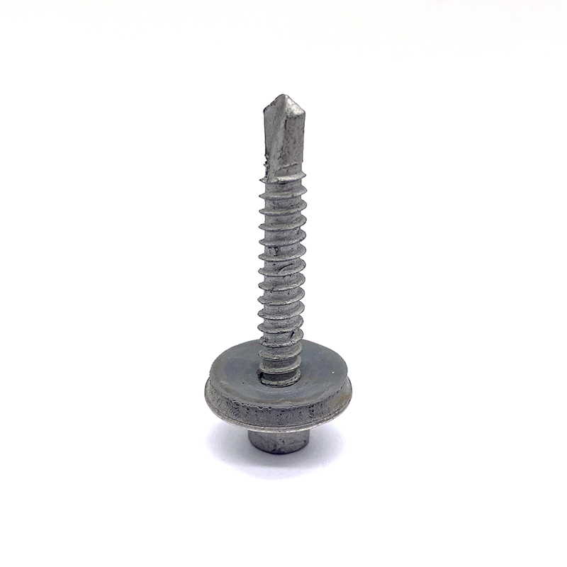 Stainless Steel SS316+SCM435 Hex Flange Head Photovoltaic Self Drilling Bi-metal Screw with EPDM Washer
