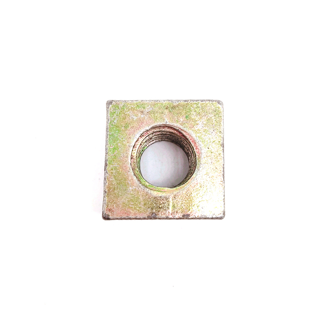 Customized Carbon Steel M24 M30 M36 Stamping Color Zinc Coated Square Nut