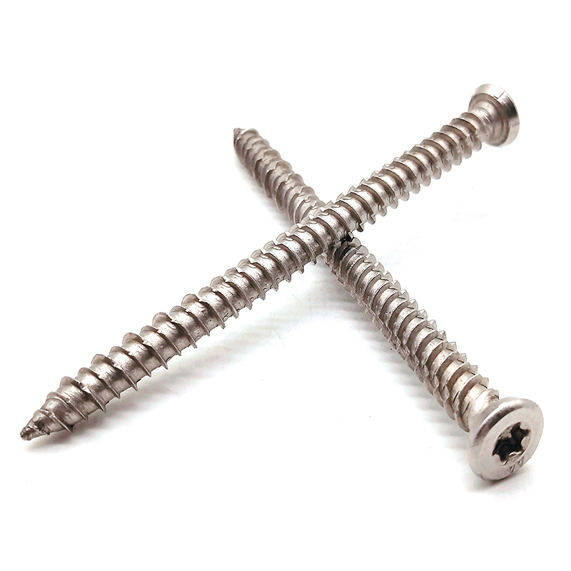Stainless Steel 304 316 Countersunk Chipboard Steel M3 Fully Threaded Wood Screw
