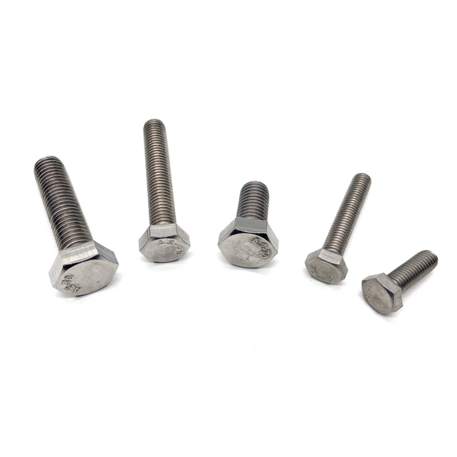 INOX A2 INOX A4 DIN933 Stainless Steel Hexagon Head Full Threaded Bolts