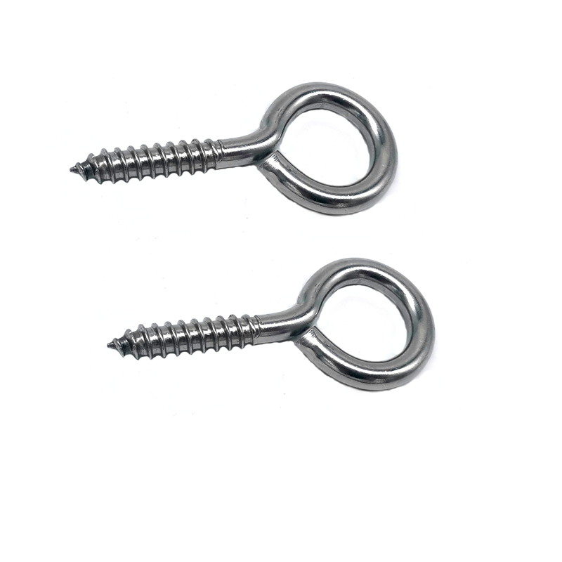 China Supplier M4 M5 Small Stainless Steel Eyelets Screw Hooks Self Tapping Lag Eye Screw