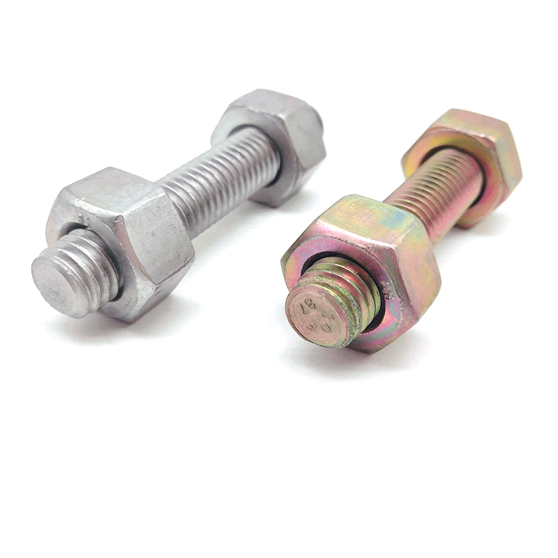Zinc-nickel Alloy Coating Carbon Threaded Rod Bolts with Nut
