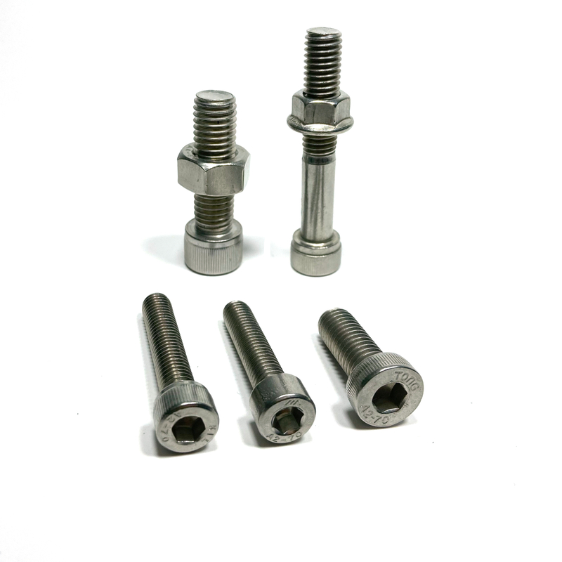Stainless Steel A2-70 Hex Socket Head Screw DIN912 Bolt with Nut