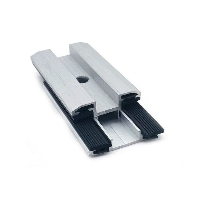 Extruded Aluminum Mid Clamp for PV Solar Mounting Structure Thin Film Mid Clamp