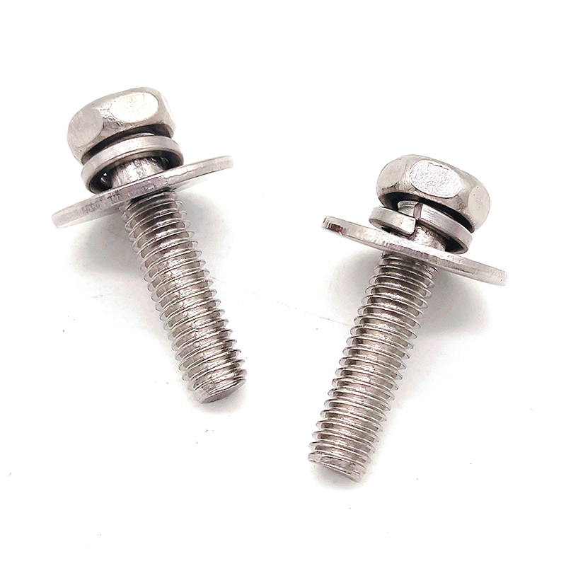Factory Stainless Steel Cross Hex Head Recessed Machine Screw with Washer Combination Screw